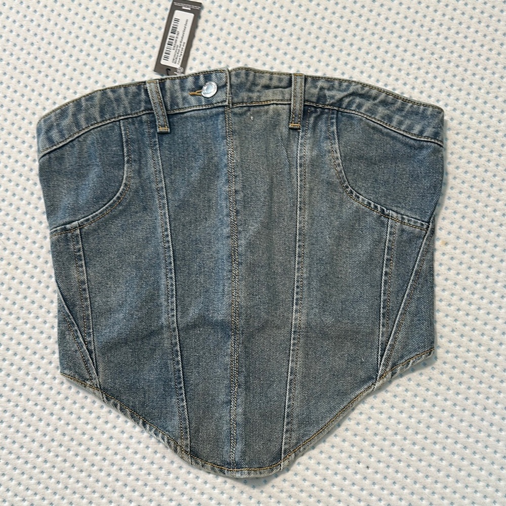 PrettyLittleThing Blue Distressed Denim Jeans